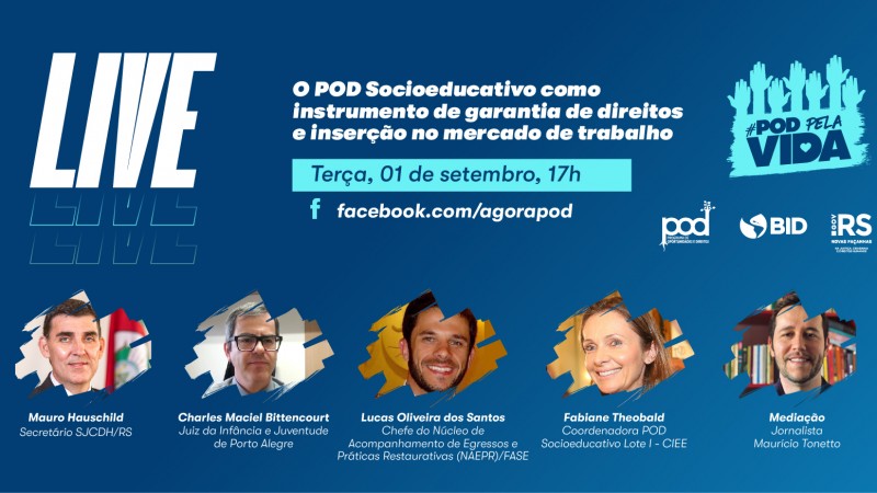 imagem dos participantes da live do pod